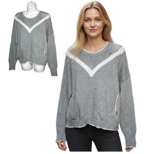 Victoria’s Secret 100% Cotton Gray Knit Sweater - Women’s Large